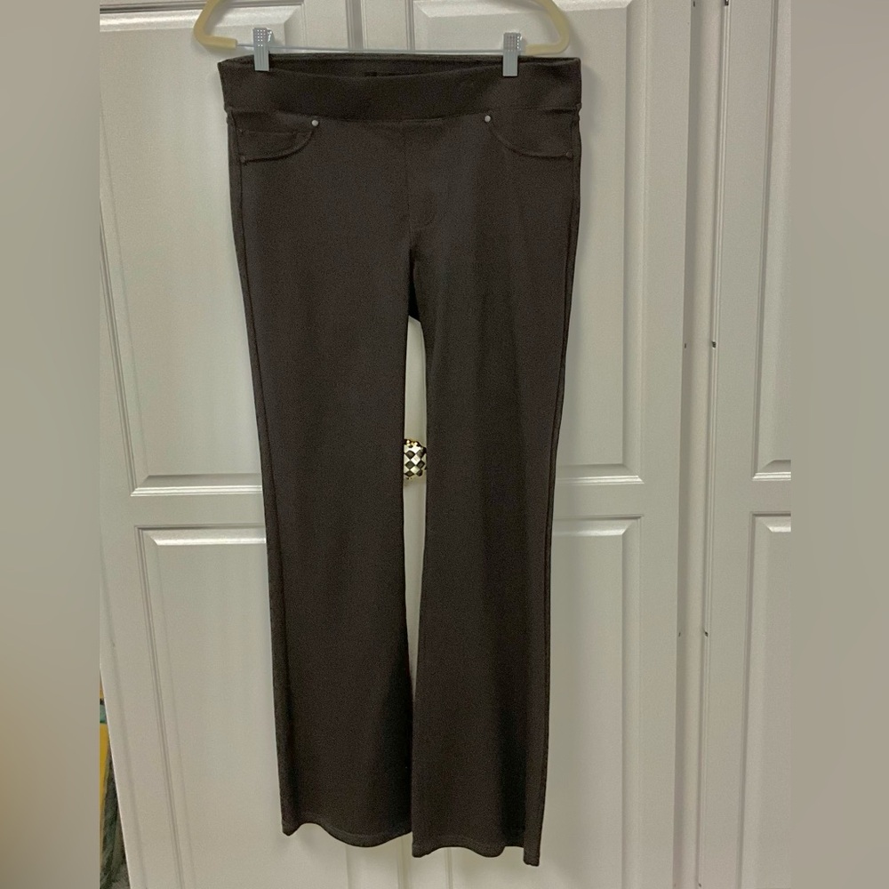 Liverpool Brown Elastic Waist Stretch Pants Trousers- Size-12/31